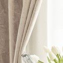 Send the finalized new fashion high-grade milk tea color curtain jacquard thickened wind proof and cold proof living room bedroom window 