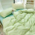 Mix and match ins washed cotton four piece set solid color American cotton dormitory three piece set fitted sheet, bed sheet and quilt cover wholesale distribution 