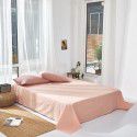Wuji 4-Piece Bedding Product Washed Cotton Fine Sheet Set Solid Color Simple 4-Piece Fitted Sheet
