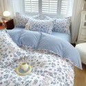 Wholesale all cotton thickened four piece set, all cotton brushed three piece set, student dormitory bed sheet and quilt cover, one for distribution 