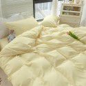 Mix and match ins washed cotton four piece set solid color American cotton dormitory three piece set fitted sheet, bed sheet and quilt cover wholesale distribution 