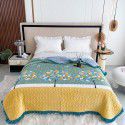 Autumn and winter thickened milk velvet bed cover quilted warm bed sheet crystal velvet blanket machine washable one hair substitute 