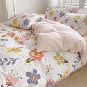 Small fresh cotton 4-piece set, pure cotton 3-piece set, bed sheet, net red dormitory bedding, 4-piece set, wholesale 