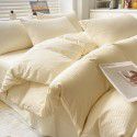 Summer waffle four piece washing cotton sheet quilt cover non cotton cotton bedding college dormitory 3 