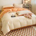 60 Thread Count Long staple Cotton 4 Piece Cotton 100 Dormitory Sheet 3 Piece Fitted Sheet Quilt Cover 4 