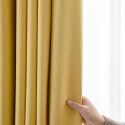 Modern simple thousand silk cotton curtain, solid color blackout cloth, cream color curtain, light luxury, vertical stripe, living room and bedroom project 