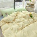 Mix and match ins washed cotton four piece set solid color American cotton dormitory three piece set fitted sheet, bed sheet and quilt cover wholesale distribution 