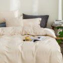 Cotton wash cotton bed four piece set 100 cotton summer Japanese simple bed linen three piece set white quilt cover sheet 4 