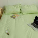 Solid color 100% cotton washable cotton bed sheet single piece cotton net red sheet single pillowcase for student dormitory 2 3-piece sets