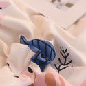 Thickened warm keeping pure cotton buffed four piece cotton quilt cover sheet 1.5/1.8m simple three piece bedding set 