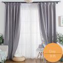 Silk language manufacturer wholesale cotton and linen blackout cloth Nordic style ins solid color curtain fabric hotel project meteor hemp 