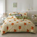 2022 new ins style cotton printed four piece set 13372 cotton simple sheet fitted sheet set 