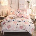 Thickened warm keeping pure cotton buffed four piece cotton quilt cover sheet 1.5/1.8m simple three piece bedding set 