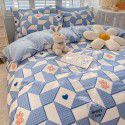 2022 spring new ins cartoon pure cotton bedding four piece cotton children's sheet quilt cover three piece set 