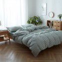 Wuji 4-Piece Bedding Product Washed Cotton Fine Sheet Set Solid Color Simple 4-Piece Fitted Sheet