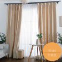 Silk language manufacturer wholesale cotton and linen blackout cloth Nordic style ins solid color curtain fabric hotel project meteor hemp 