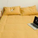 Solid color 100% cotton washable cotton bed sheet single piece cotton net red sheet single pillowcase for student dormitory 2 3-piece sets