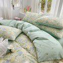 Ins style pure cotton bedding four piece set 100 cotton cartoon dormitory bed sheet three piece set children's fitted sheet quilt cover 