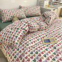 2022 spring new ins cartoon pure cotton bedding four piece cotton children's sheet quilt cover three piece set 