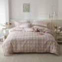 2022 new ins style cotton printed four piece set 13372 cotton simple sheet fitted sheet set 