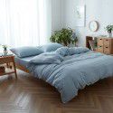 Wuji 4-Piece Bedding Product Washed Cotton Fine Sheet Set Solid Color Simple 4-Piece Fitted Sheet