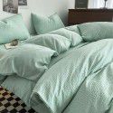 Summer waffle four piece washing cotton sheet quilt cover non cotton cotton bedding college dormitory 3 