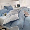 Summer waffle four piece washing cotton sheet quilt cover non cotton cotton bedding college dormitory 3 