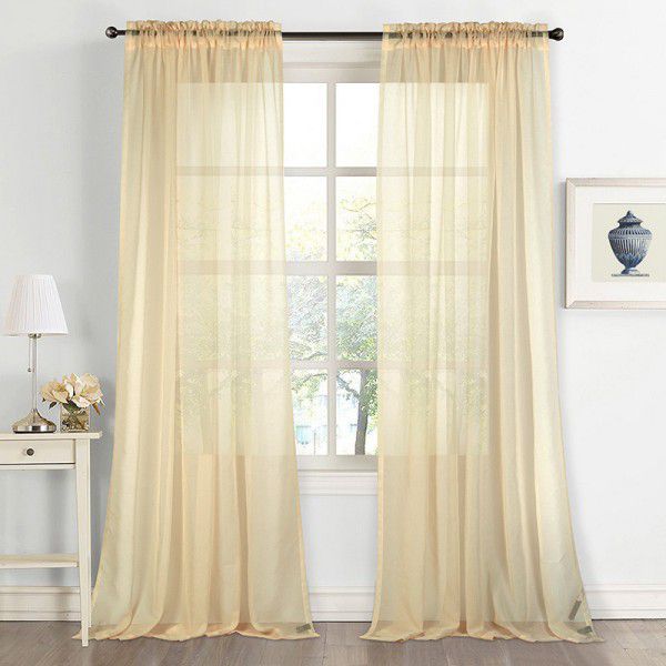 Simple plain color window screens, curtain screens, finished products, living room, bedroom, balcony, blackout curtains, matching yarn, spot supply, cross-border 