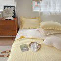 Simple and thickened Korean milk pile bed cover 3-piece quilted quilted quilted quilted bed sheet anti-static single piece blanket 