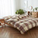Wuji 4-Piece Bedding Product Washed Cotton Fine Sheet Set Solid Color Simple 4-Piece Fitted Sheet