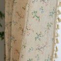 North American curtain, finished small window, kitchen, half curtain, tassel, cotton, linen, half shading, window, short curtain, cross-border Japan and Korea 