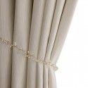 Modern simple thousand silk cotton curtain, solid color blackout cloth, cream color curtain, light luxury, vertical stripe, living room and bedroom project 