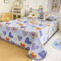 Autumn and winter thickened milk velvet bed cover quilted warm bed sheet crystal velvet blanket machine washable one hair substitute 