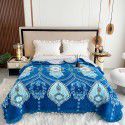 Autumn and winter thickened milk velvet bed cover quilted warm bed sheet crystal velvet blanket machine washable one hair substitute 