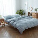 Wuji 4-Piece Bedding Product Washed Cotton Fine Sheet Set Solid Color Simple 4-Piece Fitted Sheet