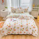 Wholesale all cotton thickened four piece set, all cotton brushed three piece set, student dormitory bed sheet and quilt cover, one for distribution 