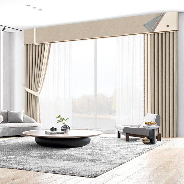 New style dark curtain with red milk and brown color in bedroom, living room, Nordic blackout curtain in stock, small red book, same curtain 