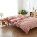 Wuji 4-Piece Bedding Product Washed Cotton Fine Sheet Set Solid Color Simple 4-Piece Fitted Sheet