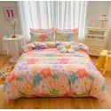 Wholesale all cotton thickened four piece set, all cotton brushed three piece set, student dormitory bed sheet and quilt cover, one for distribution 