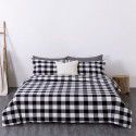 Wuji 4-Piece Bedding Product Washed Cotton Fine Sheet Set Solid Color Simple 4-Piece Fitted Sheet