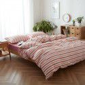 Wuji 4-Piece Bedding Product Washed Cotton Fine Sheet Set Solid Color Simple 4-Piece Fitted Sheet