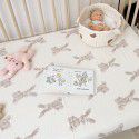 Soft waxy cotton 60 thread double-layer gauze thin bed sheet Children's single double bed Type A gauze sheet Thin cover quilt 