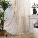 North American curtain, finished small window, kitchen, half curtain, tassel, cotton, linen, half shading, window, short curtain, cross-border Japan and Korea 
