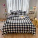 Wholesale all cotton thickened four piece set, all cotton brushed three piece set, student dormitory bed sheet and quilt cover, one for distribution 