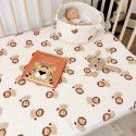 Soft waxy cotton 60 thread double-layer gauze thin bed sheet Children's single double bed Type A gauze sheet Thin cover quilt 