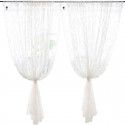 Lace window screen, finished jacquard yarn, French, Korean, American, pastoral, white screen curtain, door curtain, floating window bedroom 