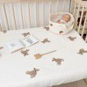 Soft waxy cotton 60 thread double-layer gauze thin bed sheet Children's single double bed Type A gauze sheet Thin cover quilt 