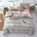 Wuji 4-Piece Bedding Product Washed Cotton Fine Sheet Set Solid Color Simple 4-Piece Fitted Sheet
