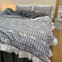 The manufacturer directly sells Korean lace 4-piece set of 60 Australian cotton bed sheets in small wind and fresh quilt cover gifts for sale 