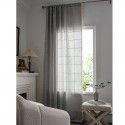 Lexuan Xiu's new jacquard lattice curtain, polyester imitation cotton tassel kitchen curtain, Nordic style shooting background curtain 